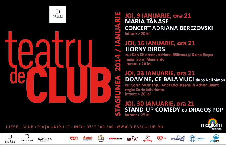 Teatru de club – Stagiunea lunii ianuarie 2014